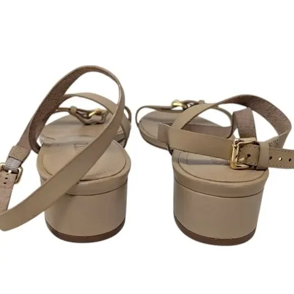 Schutz Aurora Nude Strappy Low Block Heel Sandals 9.5B NIB - Picture 5 of 8